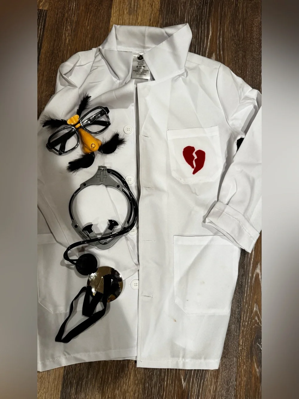 Child Doctor Scrubs with Lab Coat Costume. Large 12-15